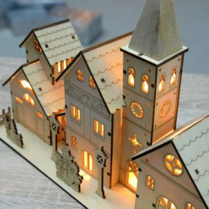 Décoration village de Noël lumineux | Idées cadeaux et déco insolites pour Noël