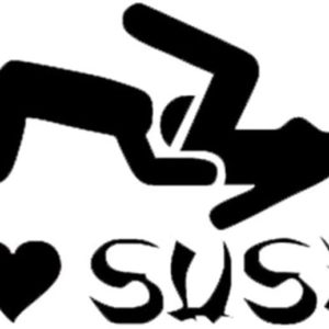 Autocollant sexy "I Love Sushi" | Idées cadeaux insolites sex