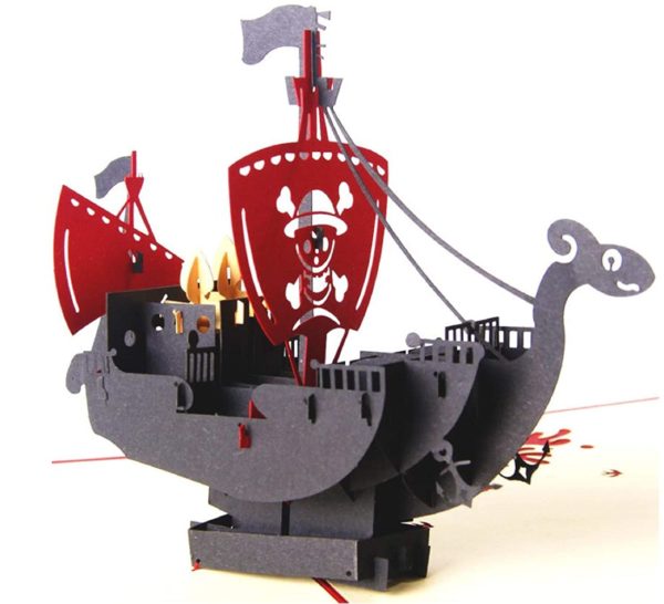Carte 3D Bateau de pirate | Idées cadeaux insolites