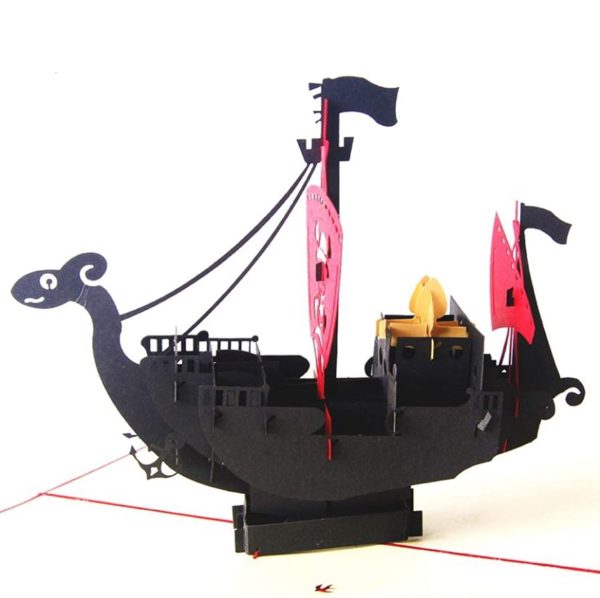 Carte 3D Bateau de pirate | Idées cadeaux insolites