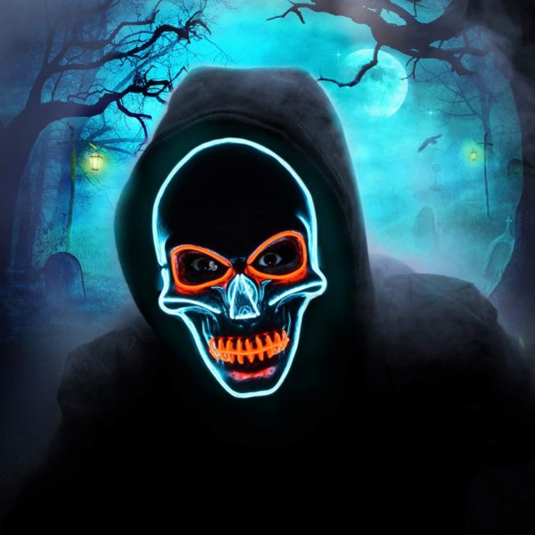 Masque Halloween lumière LED | Idées cadeaux insolites Halloween