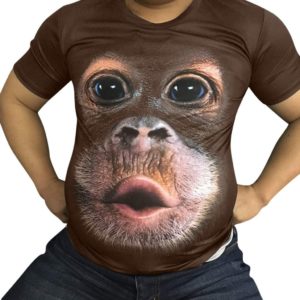 T-shirt imprimé tête de singe | Idées cadeaux insolites