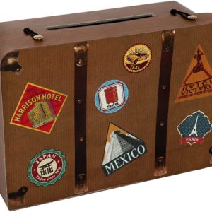 Tirelire en carton valise vintage | Idées cadeaux insolites
