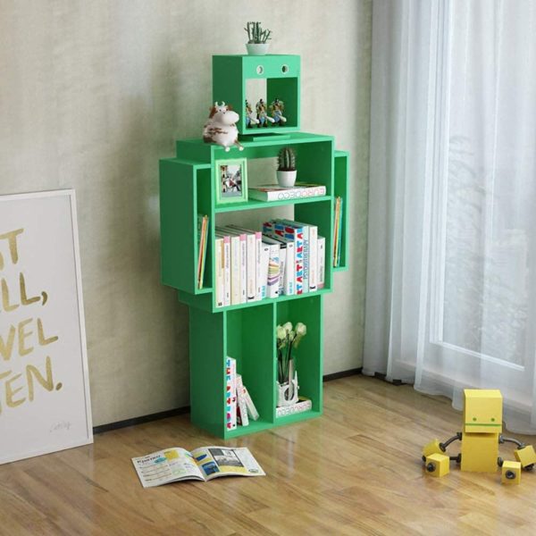Bibliothèque meuble de rangement en forme de robot | Idées cadeaux insolites