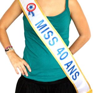Devenez Miss pour vos 40 ans avec l'écharpe officielle | Idées cadeaux insolites