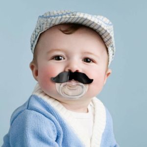 Tétine/Sucette Moustache pour bébé | Idées cadeaux insolites