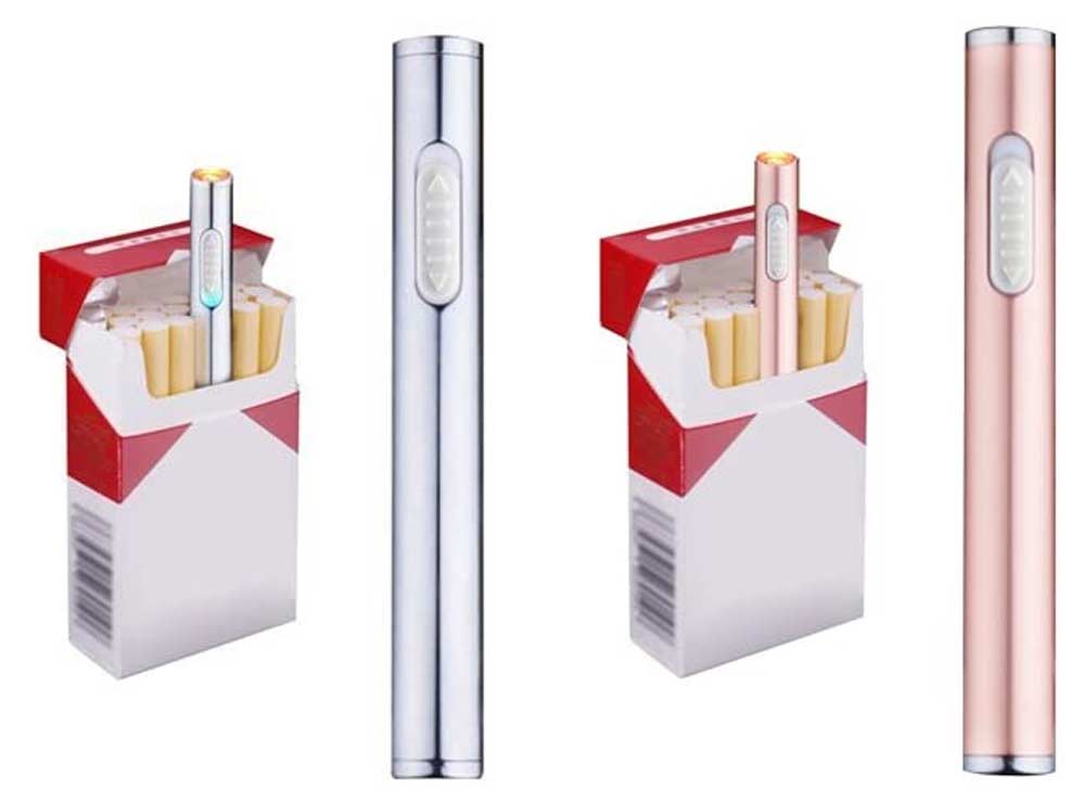 Mini briquet en forme de cigarettes rechargeable